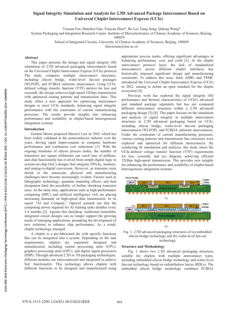 UCIe Standard vs Advanced Packaging Analysis | PDF | System On A Chip ...