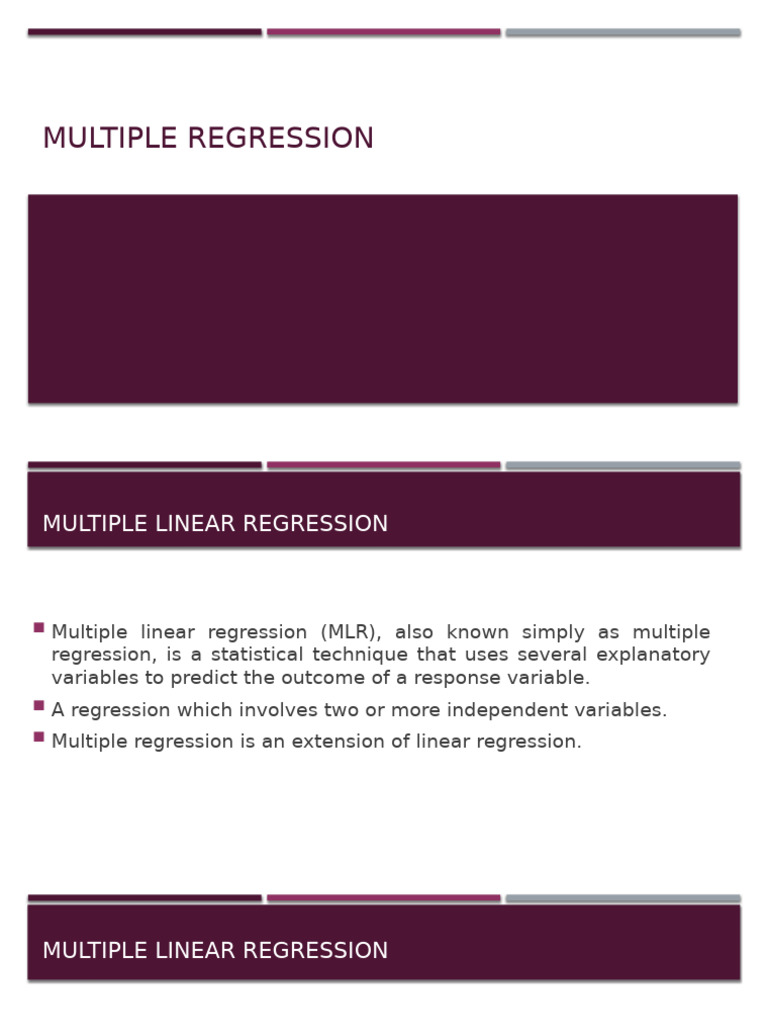 Multiple Linear Regression Overview | PDF | Linear Regression ...