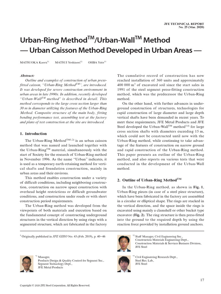 Urban-Ring & Urban-Wall Methods Explained | PDF | Strength Of Materials ...