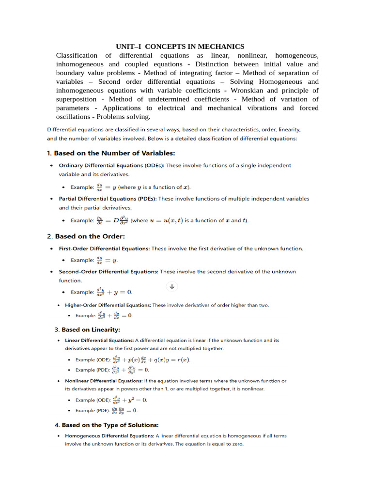 Chapter I Mechanics | PDF