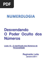Lição 10 - Significado dos Números da Personalidade ou Impressão