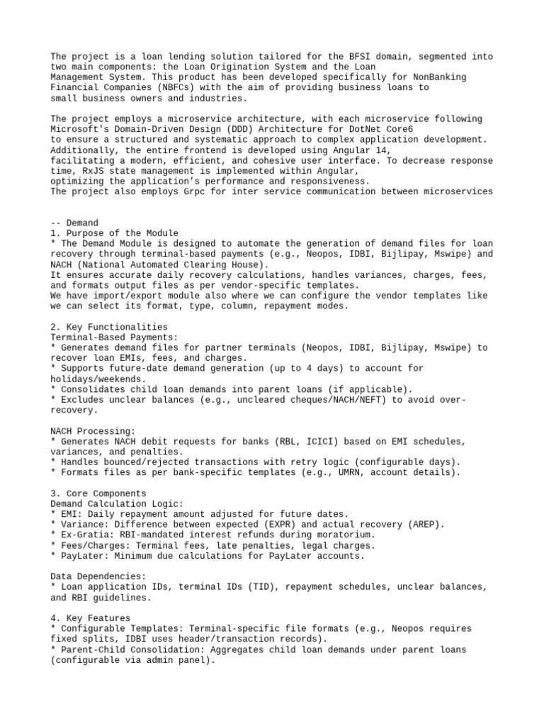 Automated Loan Demand Generation Module | PDF | Loans | Information ...
