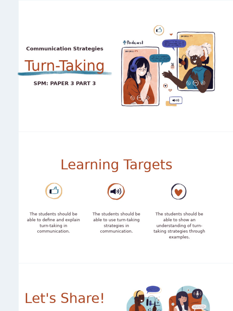 Turn-Taking Strategies in Communication | PDF | Communication ...