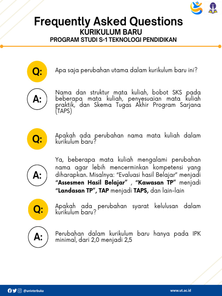 FAQ Kurikulum Baru S-1 Teknologi Pendidikan | PDF