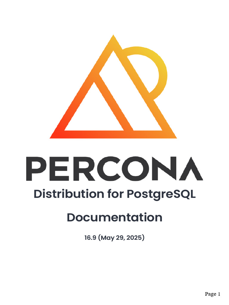 Percona Distribution for PostgreSQL 16.9 Guide | PDF | Postgre Sql ...