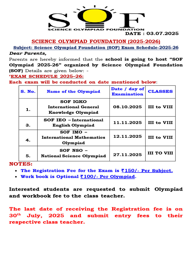 Sof Olympiad Iii To Viii 202526 Pdf