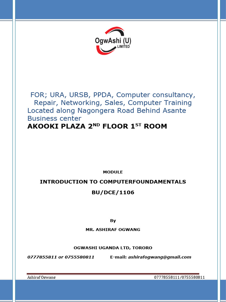 Computer Fundamentals Overview Guide | PDF | Byte | Computer Data Storage