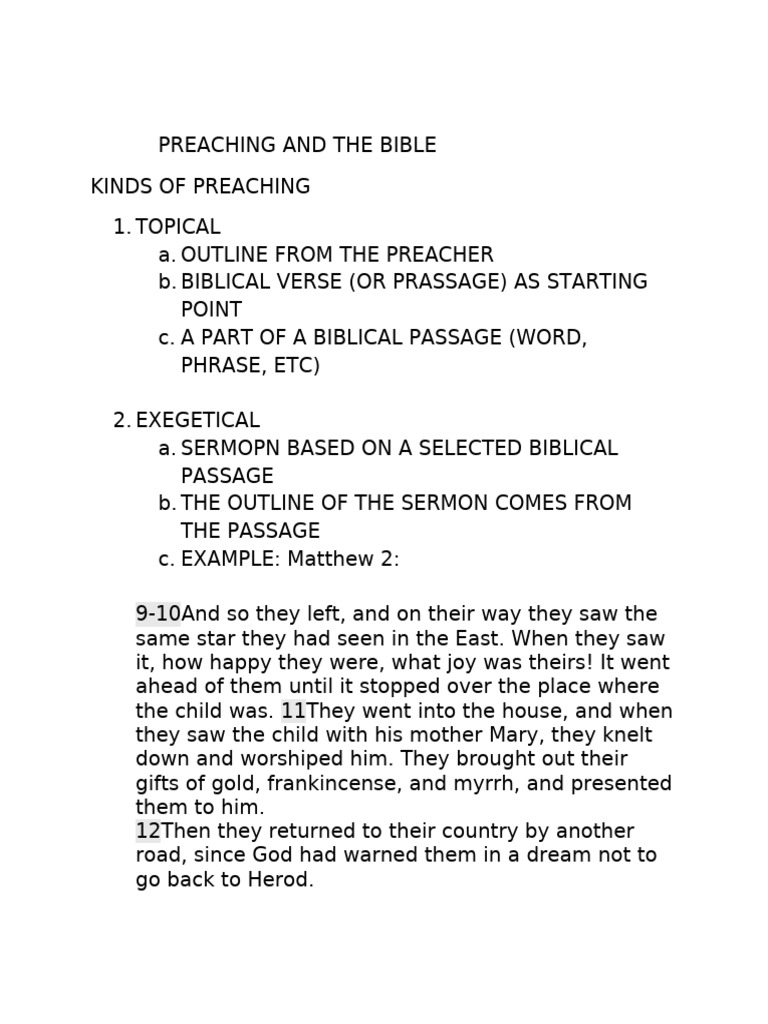 Types of Preaching Explained | PDF