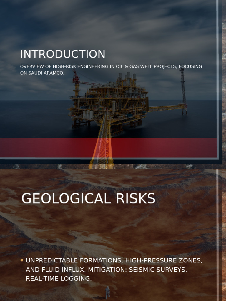 High Risk Oil Gas Well Projects Saudi Aramco With Chart Notes PDF