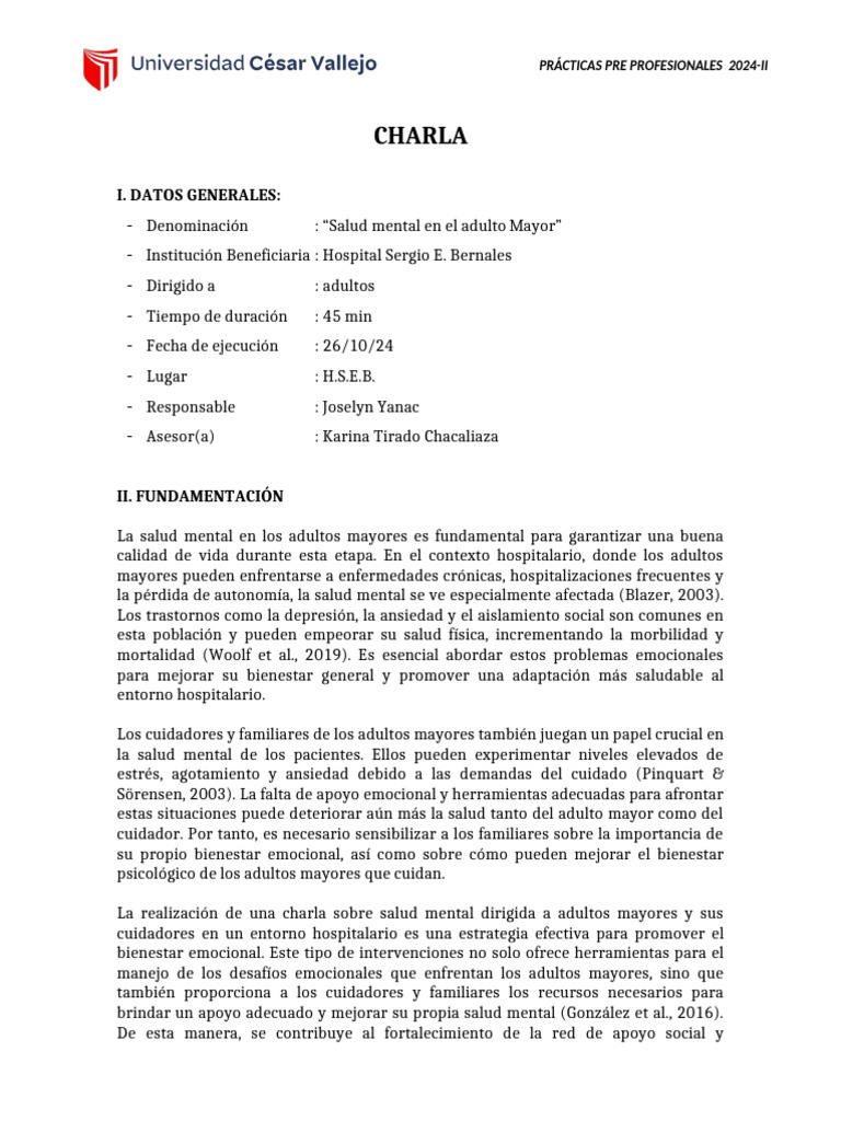 Salud Mental en Adultos Mayores 2024 | PDF | Salud mental | Adultos