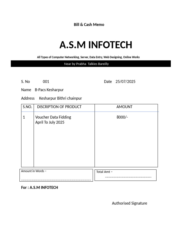 Bill Book | PDF