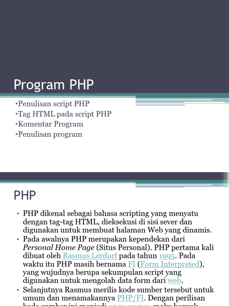 05-1. Dasar PHP Dan Operator | PDF