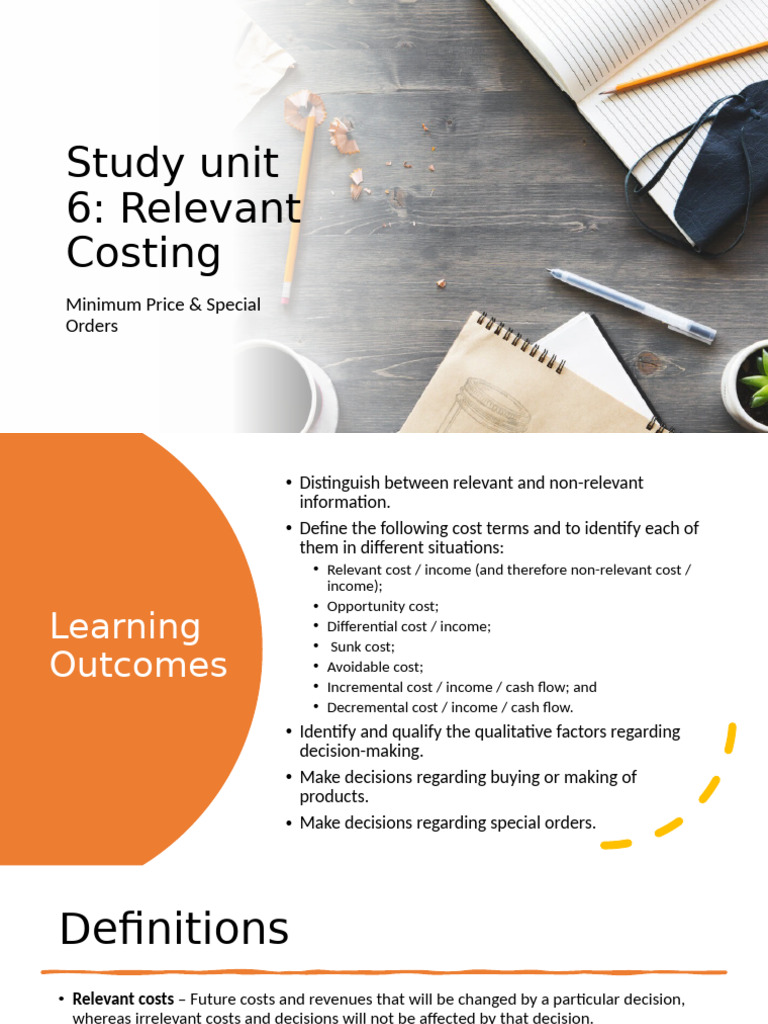 Relevant Costing for Decision Making | PDF | Cost | Opportunity Cost