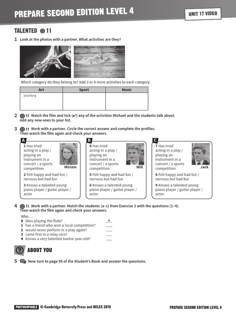Level 4 Video Activities Guide | PDF | Musicology | Performing Arts