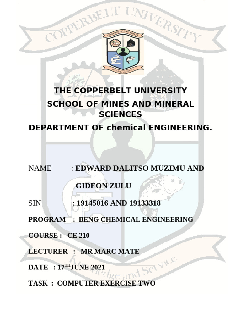 Matlab Assignment Two Ce210 | PDF