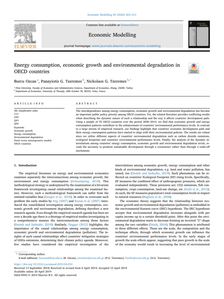 Energy, Growth, and Environmental Impact | PDF | Economic Growth ...
