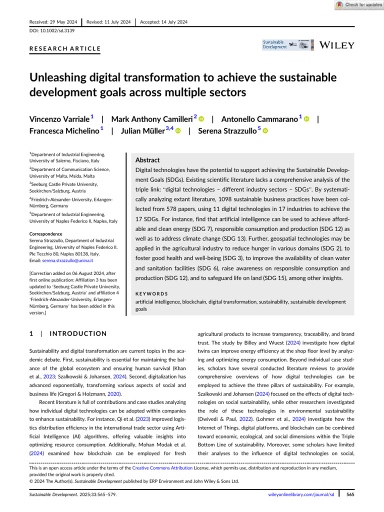 Unleashing Digital Transformation To Achieve The Sustainable ...