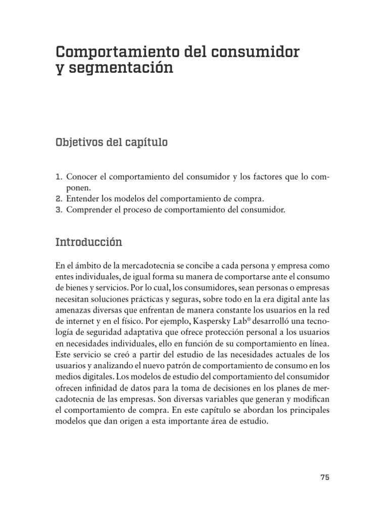 Comportamiento del Consumidor y Segmentación | PDF | Comportamiento ...