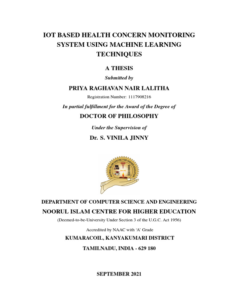 IoT Health Monitoring System Thesis | PDF
