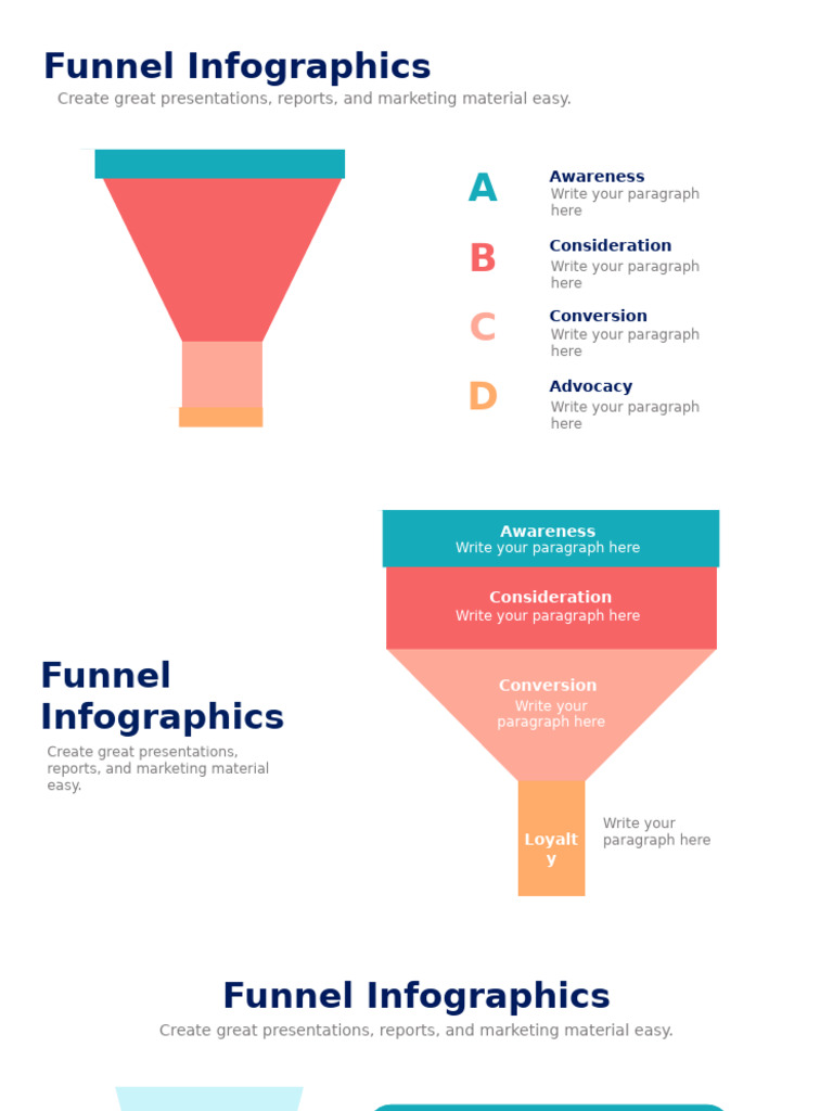 Funnel Infographics Template | PDF | Text | Typography