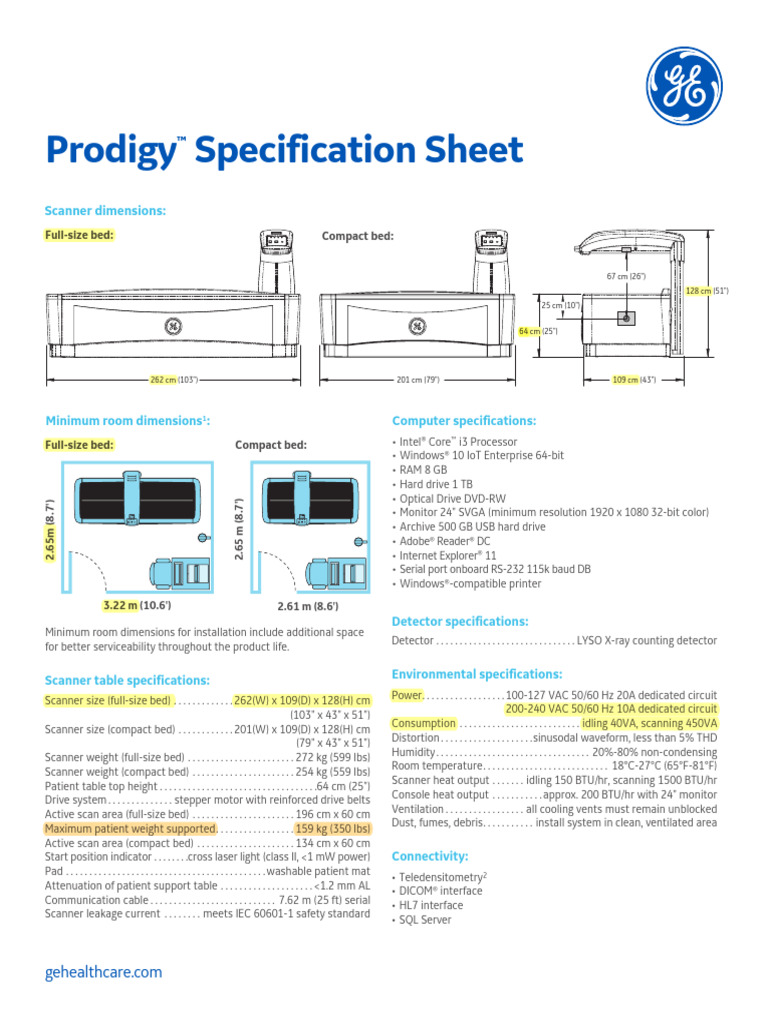 Prodigy Scanner Specifications Overview | PDF | Computer Engineering ...