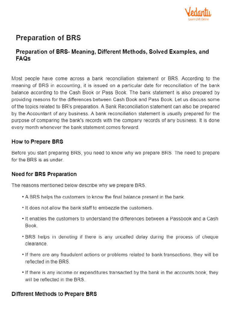 Preparation of BRS | PDF