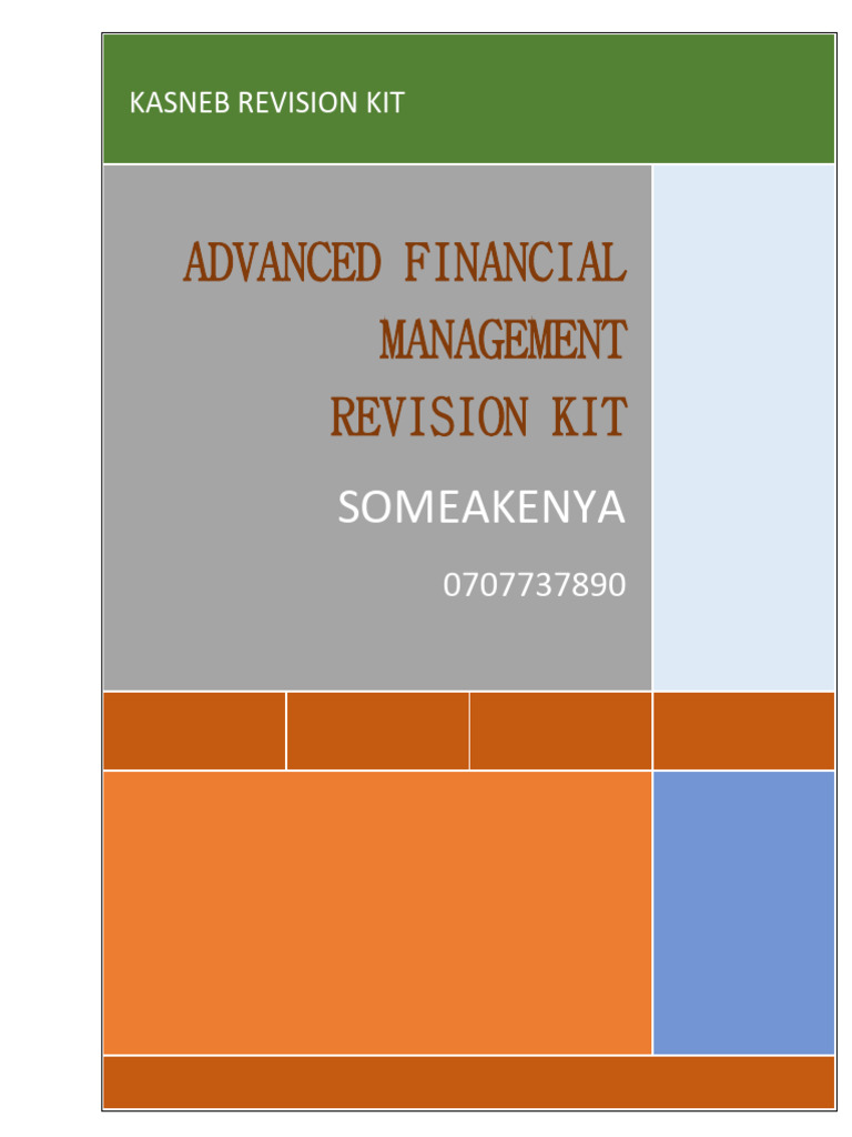 2024 Advanced Financial Management Kit | PDF | Mergers And Acquisitions ...