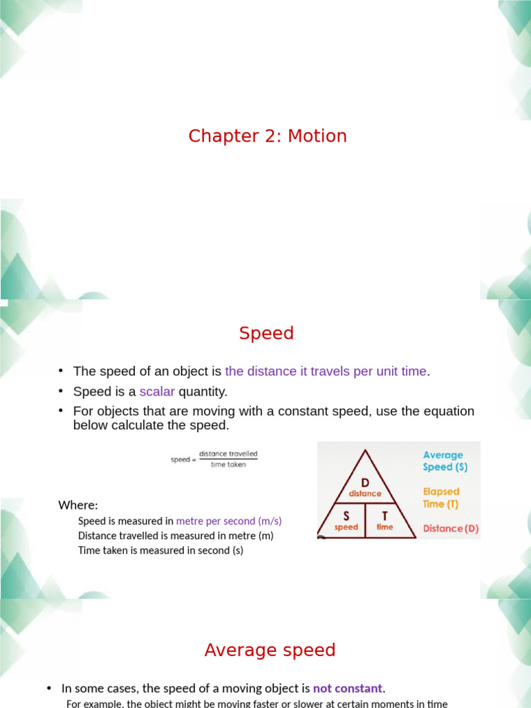 Understanding Motion: Speed, Velocity, Acceleration | PDF | Velocity ...