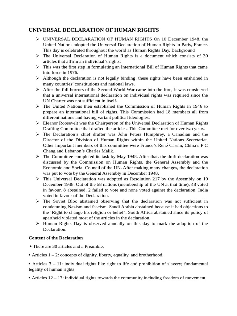 Universal Declaration of Human Rights 1948 | PDF | Human Rights | Justice