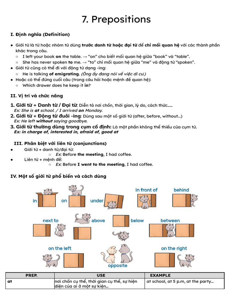 Prepositions | PDF