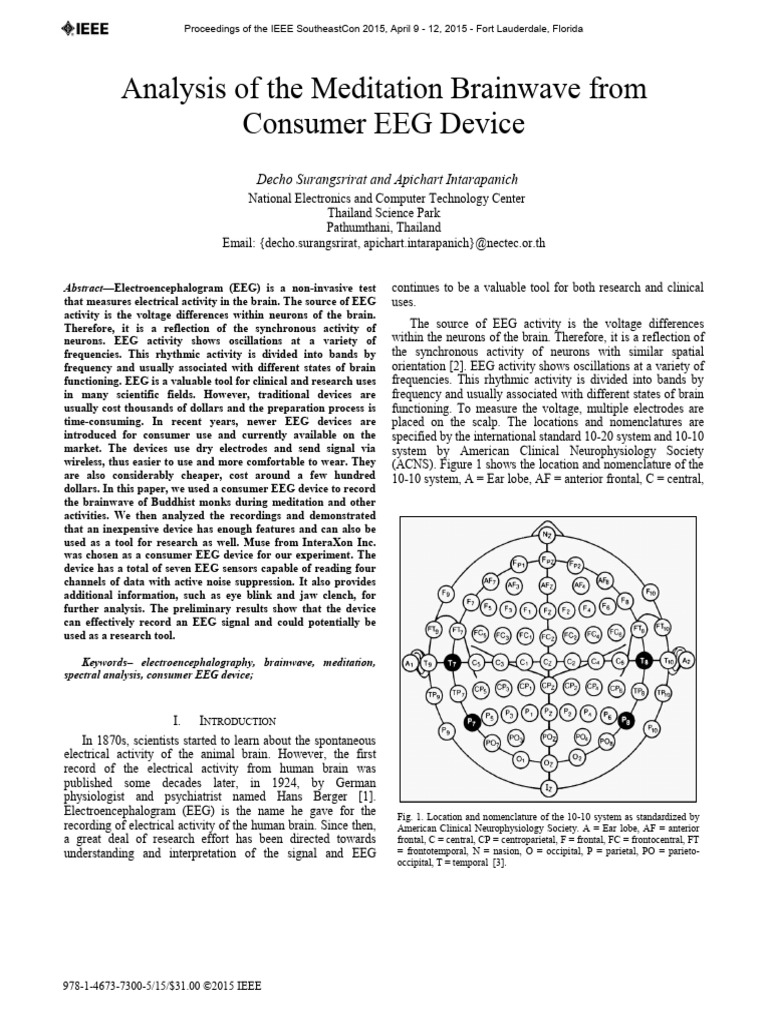 Consumer EEG Analysis in Meditation | PDF | Electroencephalography ...