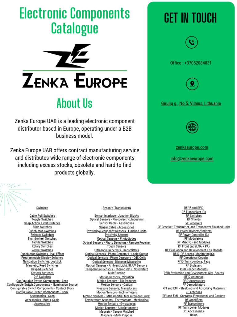 Zenka Europe: Electronic Components Catalogue | PDF | Light Emitting ...