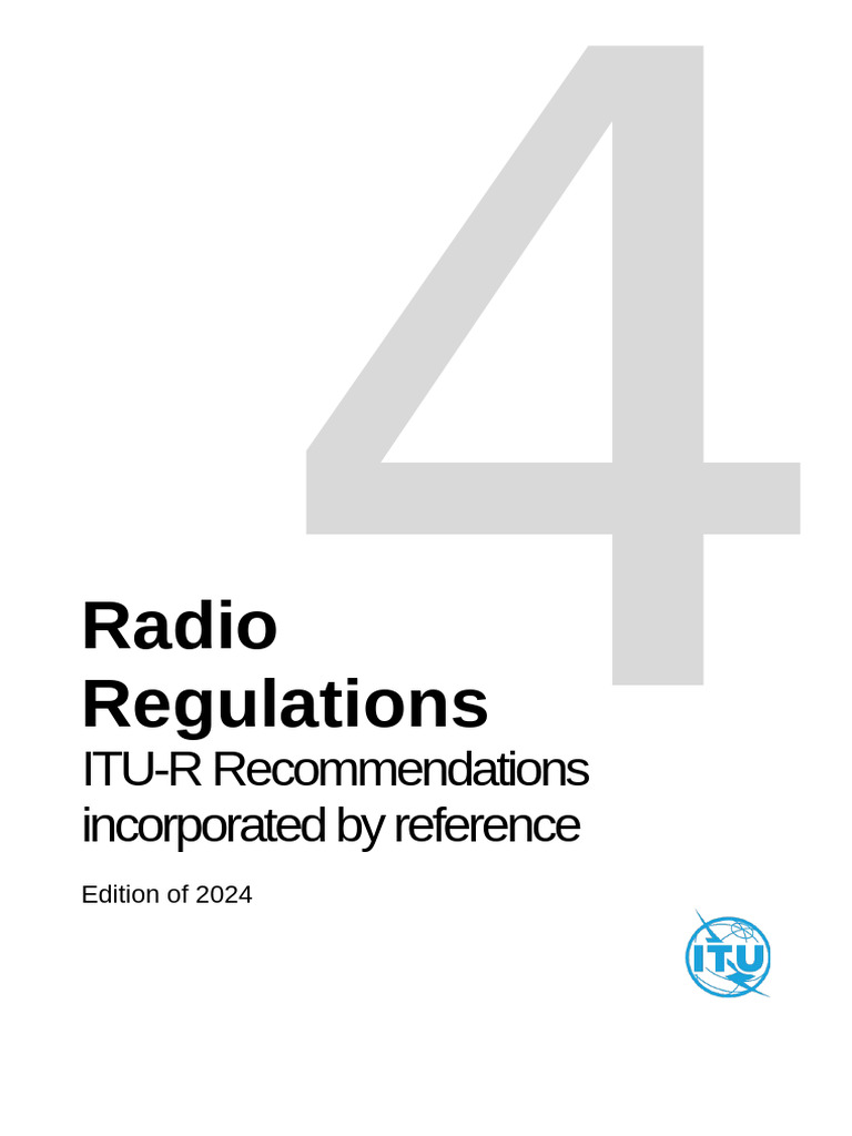 2024 ITU Radio Regulations Overview | PDF