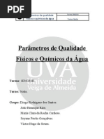 Parâmetros de qualidade físicos e químicos da água - FINAL