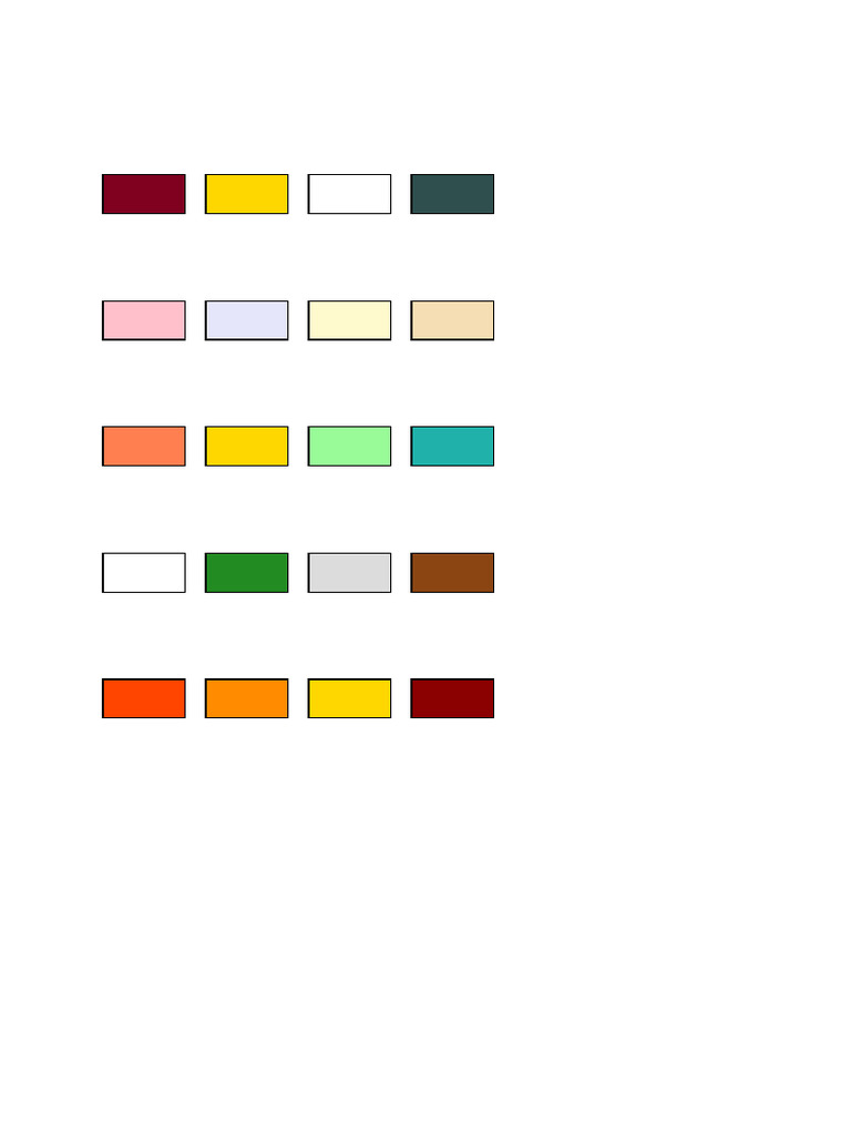 Wedding Decor Color Palettes With Codes | PDF