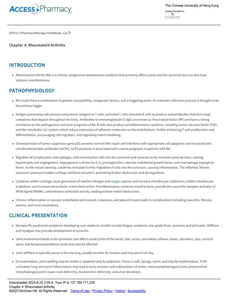 RA Factor Test Overview | PDF | Rheumatoid Arthritis | Angiogenesis
