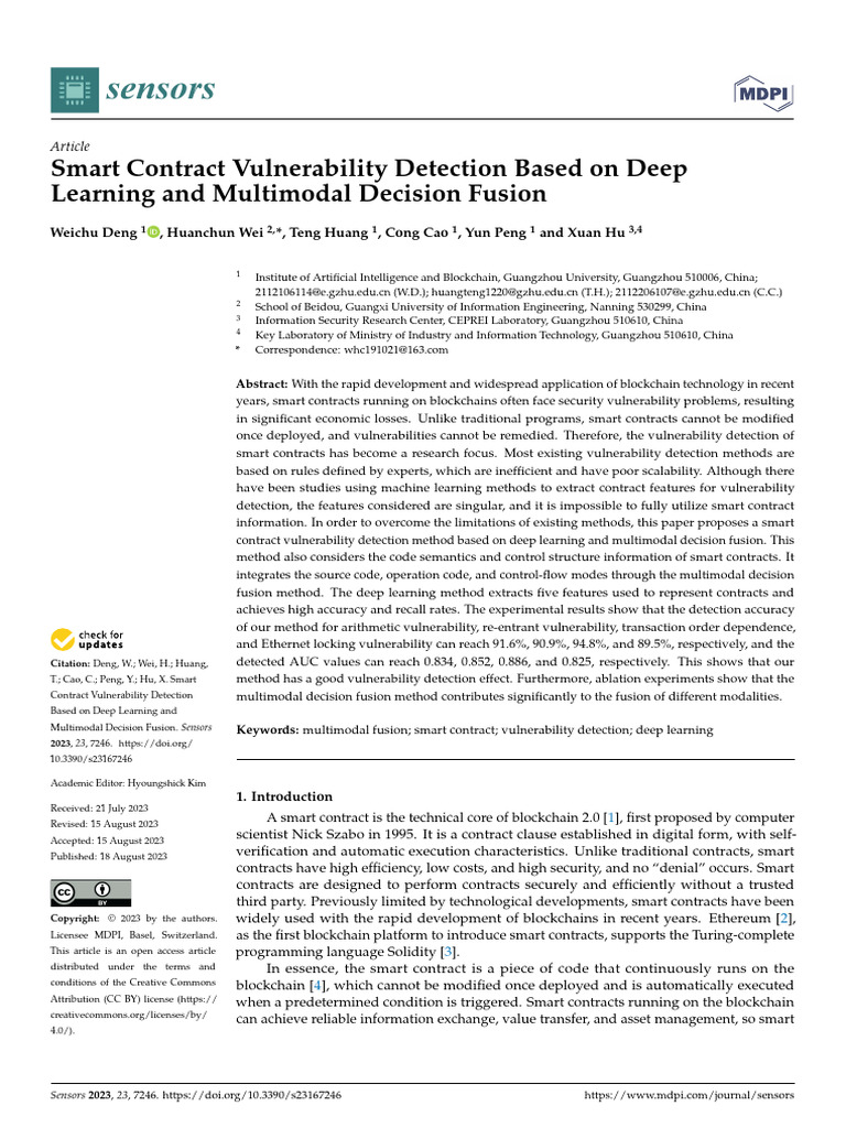 Smart Contract Vulnerability Detection Method | PDF | Computing