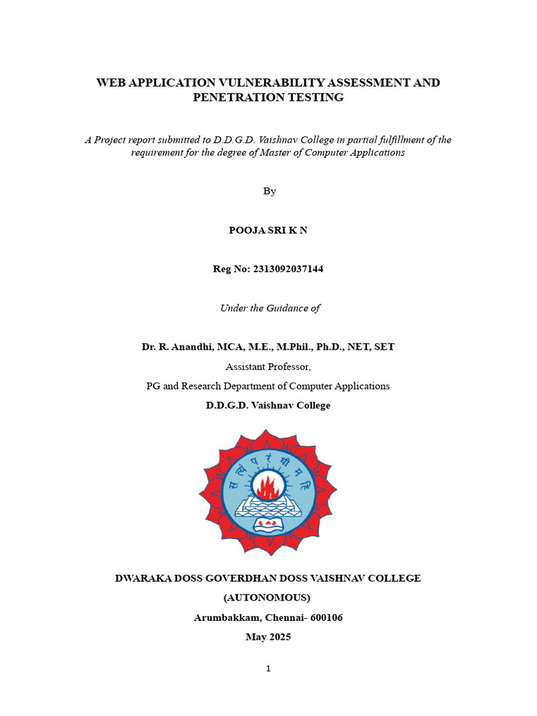 Web App Vulnerability Assessment Report | PDF | Computer Security ...