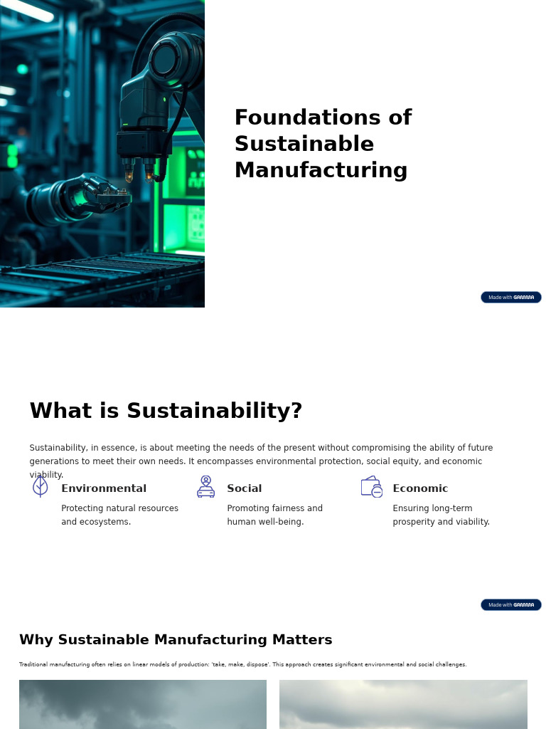1.1 Foundations-of-Sustainable-Manufacturing | PDF | Sustainability | Waste