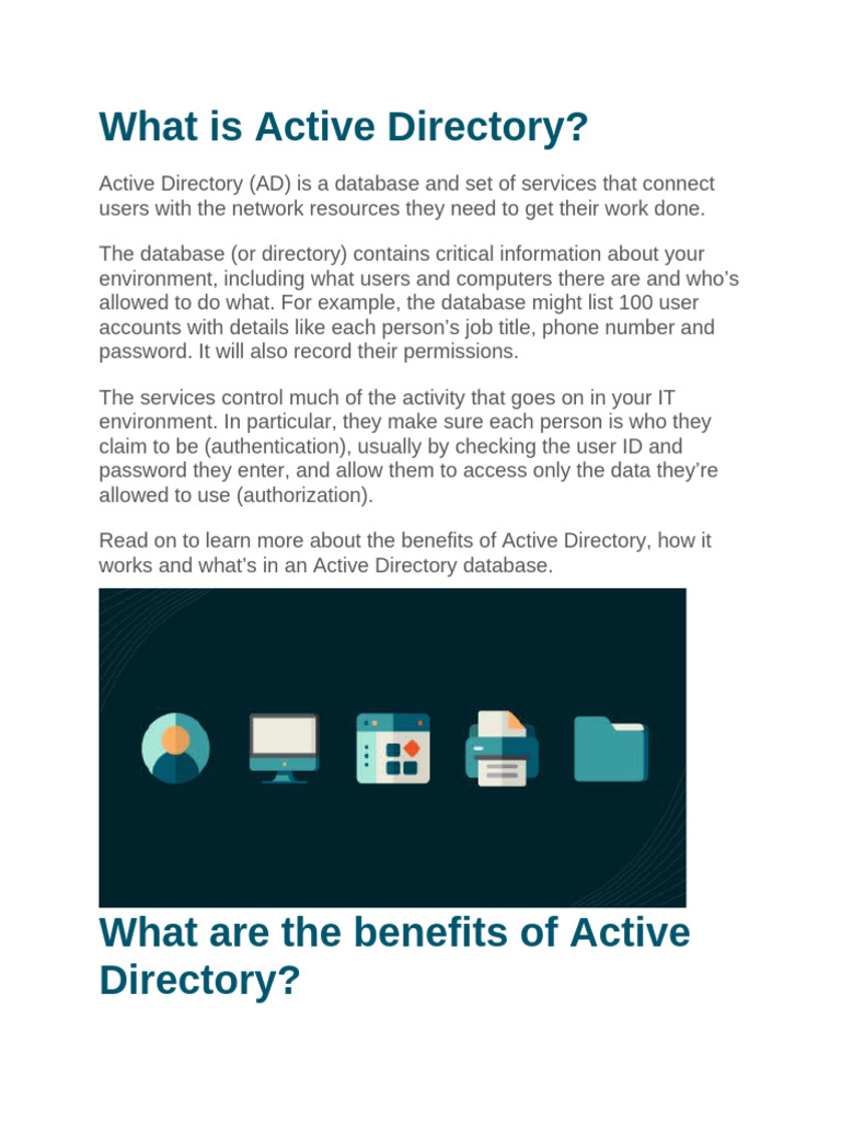 Understanding Active Directory Basics | PDF | Active Directory ...
