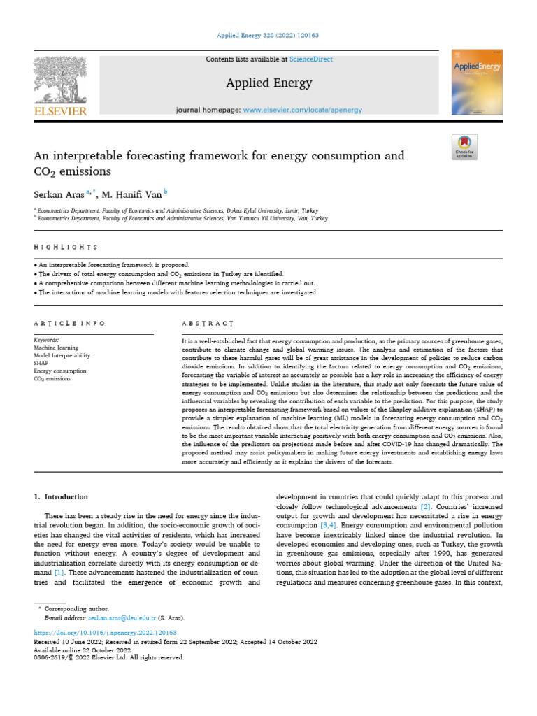 Energy Consumption & CO2 Forecasting Framework | PDF | Climate Change ...