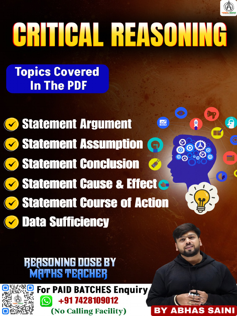Critical Reasoning for SSC Exams | PDF | Inference | Reason