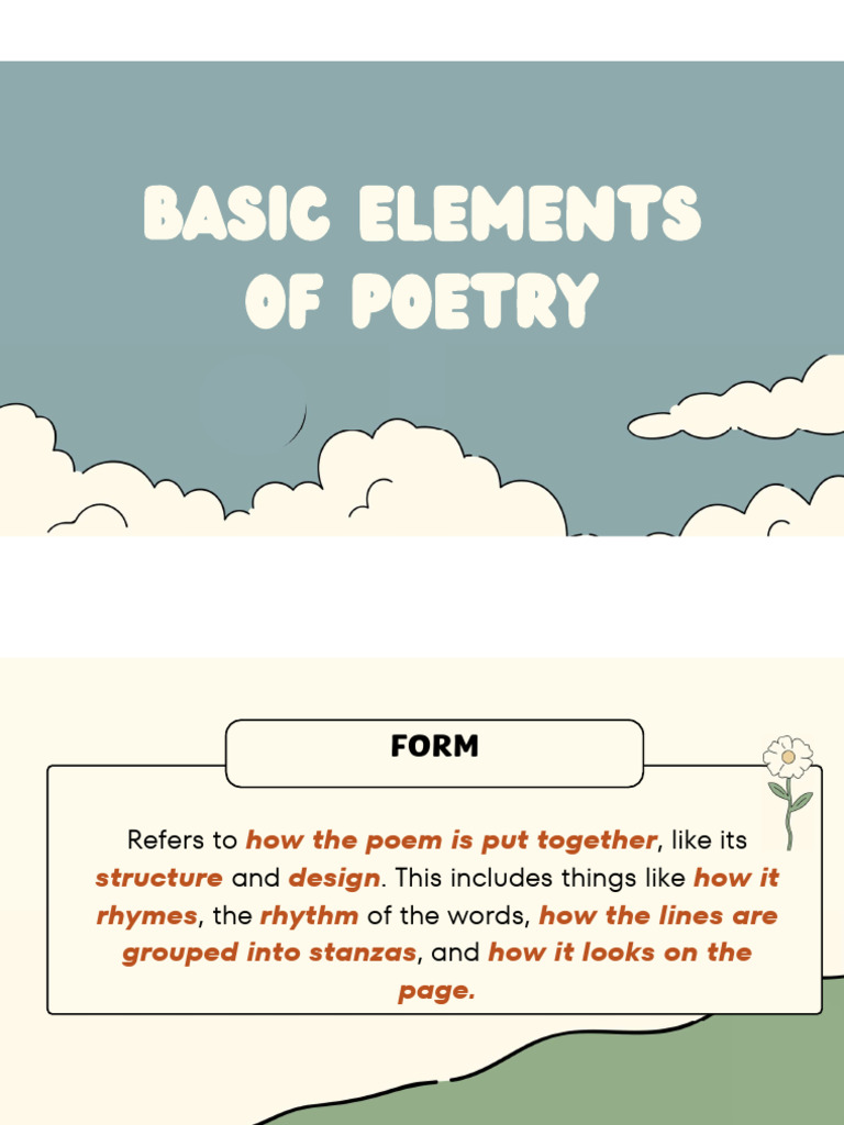 Basic Elements of Poetry | PDF | Poetry | Haiku