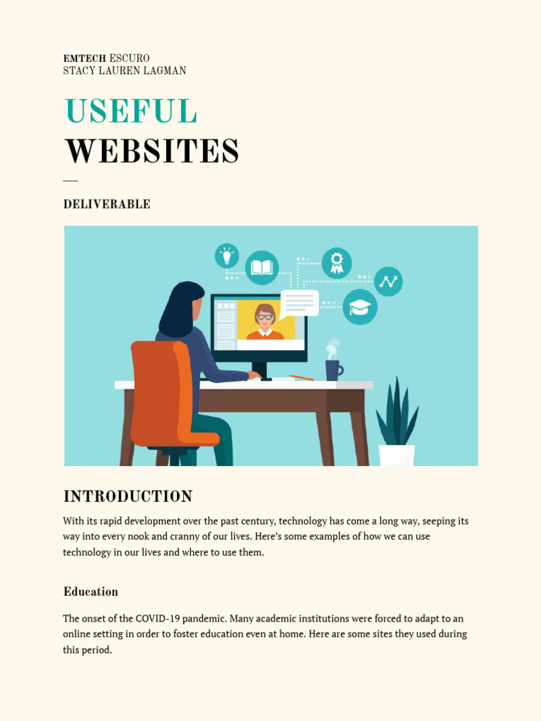 Essential Websites for Learning & Fun | PDF