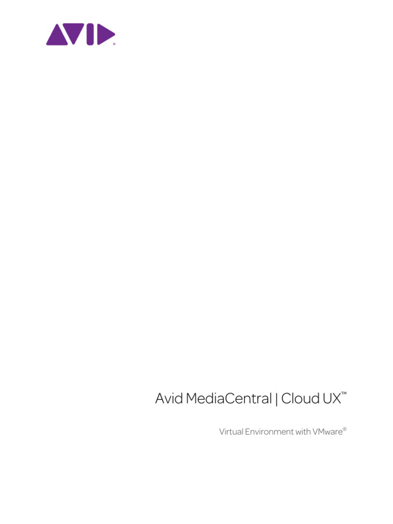 Avid MediaCentral Cloud UX Setup Guide | PDF | Virtual Machine ...