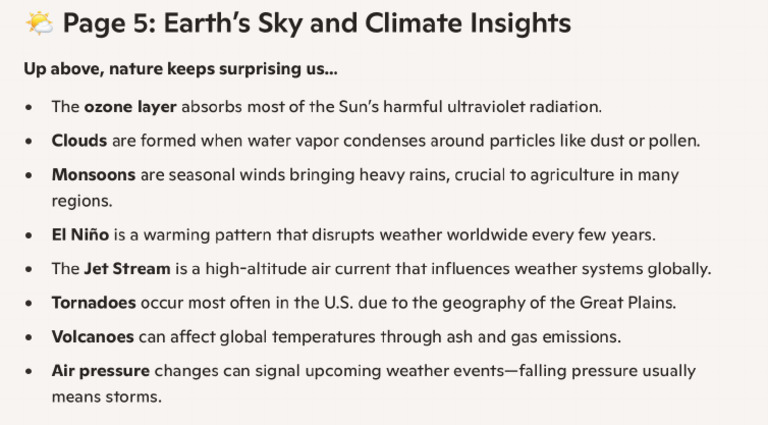 Random Earth and Climate Facts | PDF