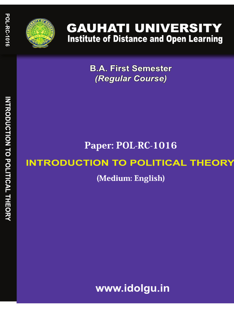 Introduction to Political Theory Guide | PDF | Political Philosophy ...