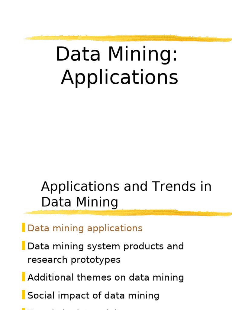 Data Mining Applications and Trends | PDF | Dna Sequencing | Dependent ...