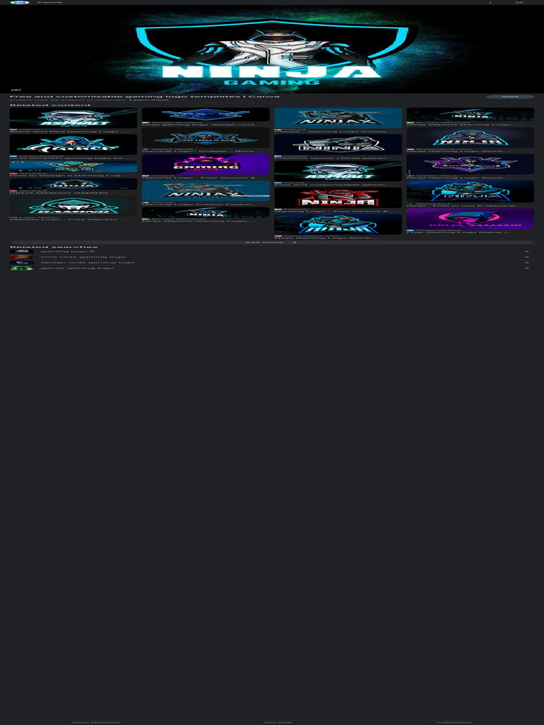 Customizable Ninja Gaming Logos | PDF | Adobe Photoshop | Communication ...