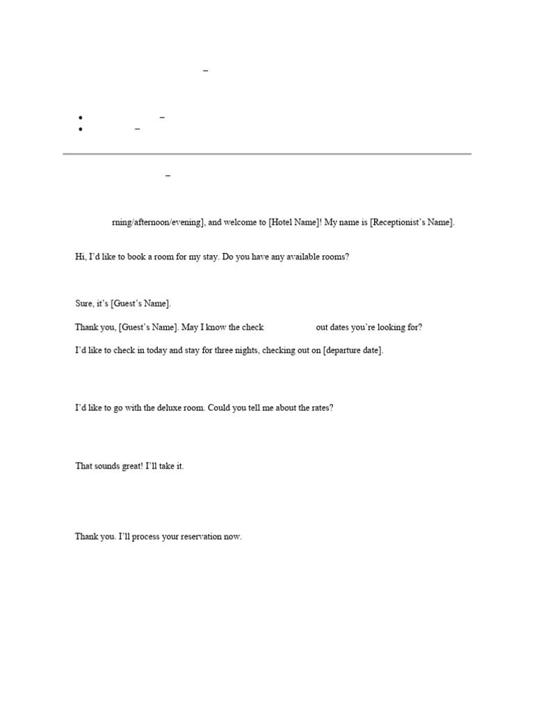 Front Office Receptionist Script | PDF